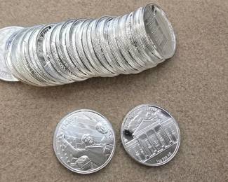 1oz .999 fine silver trump fight rounds 20 available