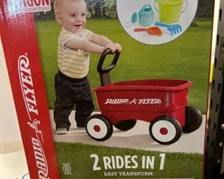 Radio Flyer 2-in-1 Wagon with Garden Tools Push Walker