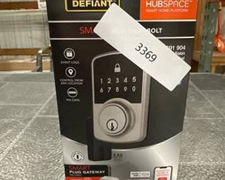 Defiant Square Compact Satin Nickel Electronic Single Cylinder Deadbolt