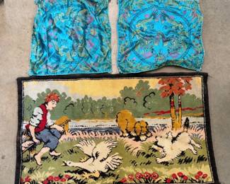 Vintage tapestry and silk like cases