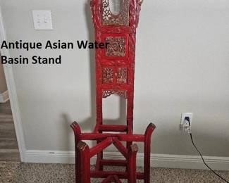 Antique Asian Water Basin Stand