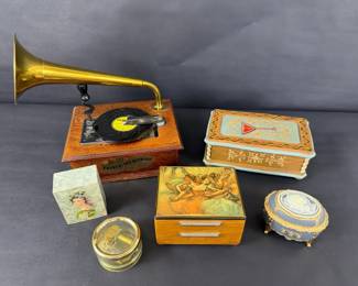 Thorens Disc Music Box  Vintage Decorative Music Box Lot