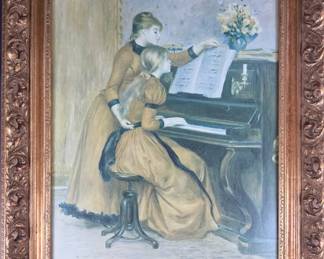 Renoir Two Girls at the Piano Framed Art Print Reproduction
