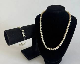 Freshwater Pearl Necklace  Pearl Bracelet