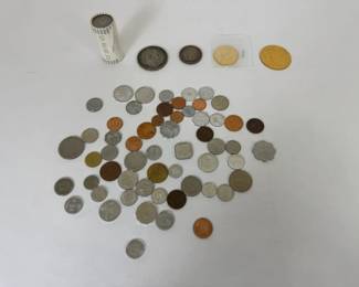 International Coin Collection Lot w German 1876 2 Mark, Roll 1979 Susan B Anthony