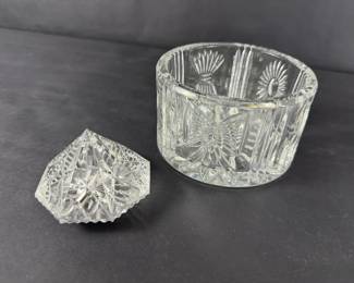 Waterford Crystal Cut Glass Bowl  Faceted Paperweight Set