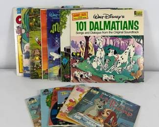 Disney  Childrens Vinyl Record Lot 12pc 7in  12in LP Storybook Albums