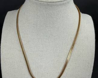 14K Gold Herringbone Chain Necklace 8.83g