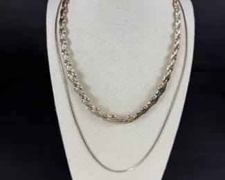 Vintage Italy Sterling Silver Necklace  Bracelet Set 57.84g