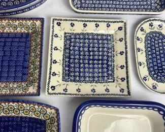 Boleslawiec Polish Pottery Mixed Serving Dishes