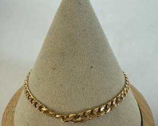 14K Gold Curb Link Bracelet  6.84g