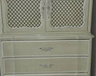 French Provincial Dresser has Bed and Nightstand to Match