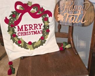 Single Chair - Start of Holiday Decor