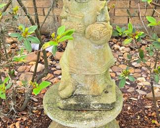 Concrete Girl on Pedestal