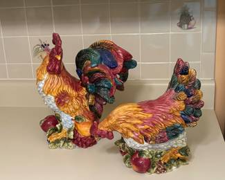 Fitz & Floyd Rooster and Hen