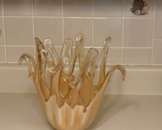 Mid-Century Modern Amber Centerpiece