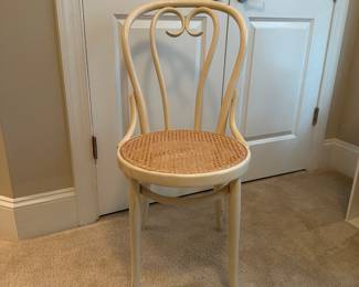 B46 - $25. Single Side Chair. Caning is in good condition. 