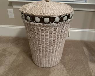 B71 - $30. Wicker Laundry Basket. One handle has fallen off but we have it. 