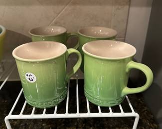 B52 - $30. Set of 4 Matching Le Creuset Mugs. No chips, cracks etc. 
