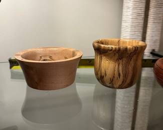 B91 - $50. Set of 4 Small Wooden Bowls by S. Reinhardt. 