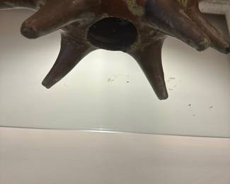 B66 - $60. Pottery Sun / Star Candleholder. In very good condition. 