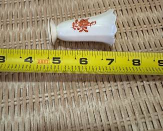 B69 - $20. Small Herend Chinese Bouquet Rust Bud Vase. 