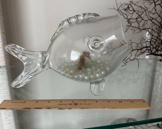 B3 - $30. Blenko Style Fish Bowl. 