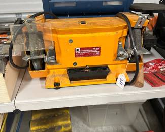 B96 - $50. McGraw Edison 6" Heavy Duty Bench Grinder. Model 4601T0