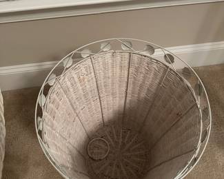 B71 - $30. Wicker Laundry Basket. One handle has fallen off but we have it. 