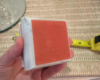 B68 - $15. Marble Trinket Box with Lid. 