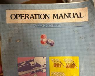 B84 - $200. Singer Knitting Machine. Model 360K. With a box of attachments. 