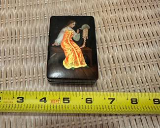 B67 - $25. Small Lacquered Trinket Box. 