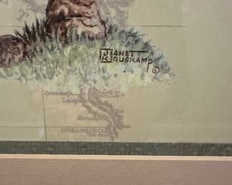 B28 - $20 Pair of Janet Kruskamp prints. Measures 16” x 21”. 