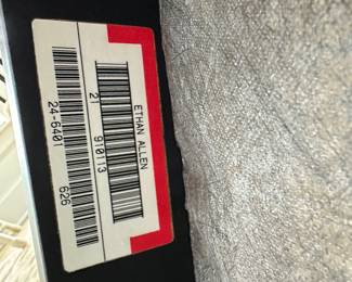 B31 - $500. Set of 8 Upholstered Ethan Allen Dining Chairs. American Impressions. Ethan Allen Dining Chairs. Seat is 22” wide x 18” floor to seat x 40” floor to top of chair. 