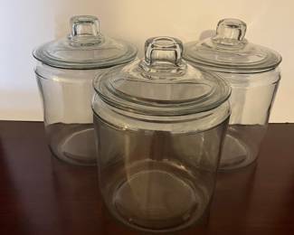 Pyrex glass canisters