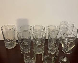 Assorted glasses