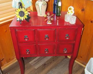 Cranberry Cabinet with 6 drawers - Nice Accent Piece