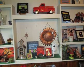 Red Metal Decor Truck, Bird Houses Decor, European Style Framed Trivet Tiles