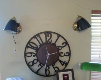 1950s-60s "Mid-Century Atomic Era Metal Sconces Pair