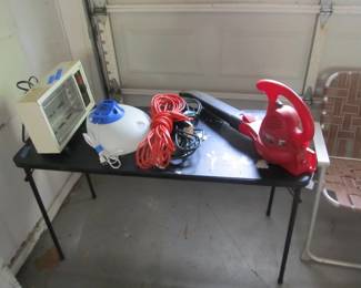 Heater, Yard Blower, Extension Cords