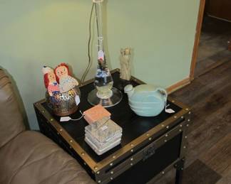 FINE Handblown glass lamp w/ shade by designer SIMON PIERCE