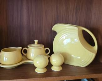 Fiestaware (plates, mugs, cream/sugar, s&p, pitcher)