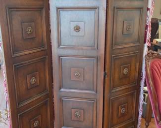 Wooden Tri-Folding Room Divider