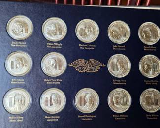 Complete 1972 Franklin Mint Official Signers First Edition Proof Set