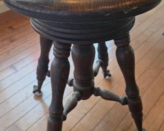 Antique Claw and Ball Foot Piano Stool