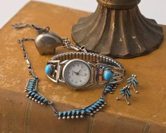 Handcrafted Sterling and Turquoise 