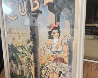 Cuba Holiday Isle of the Tropics Vintage Travel Poster second image