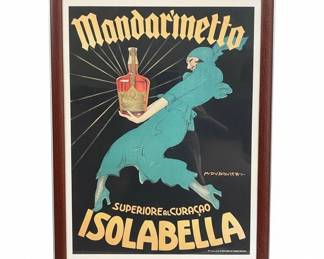 Mandarinetto Isolabella Liqueur Poster, Art Deco, Mavascita, s