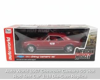 Auto World Chevrolet Camaro SS Hot Rod Test Car DieCast Replica