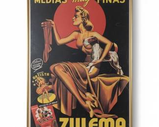 Zulema Medias Muy Finas Vintage Poster